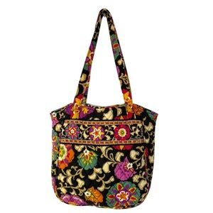 Vera Bradley Suzani Quilted Tote Bag Colorful Floral Shoulder Bag Retired Purse